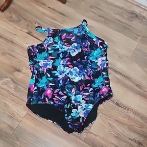 Time and Tru Multicolor Floral Swimsuit